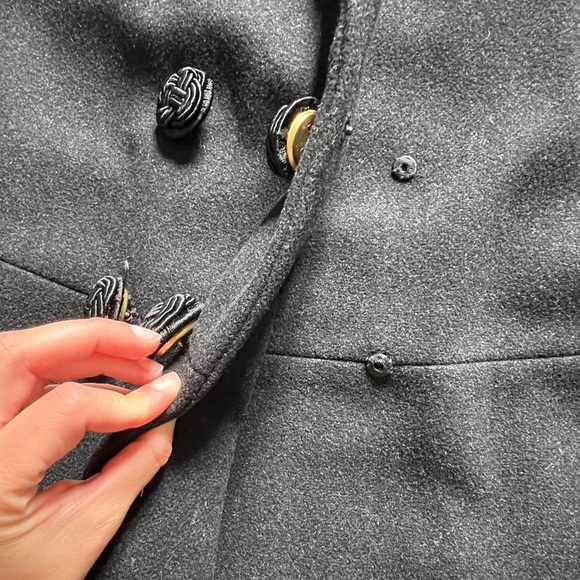 Vintage Emporio Armani Long Wool Trench Overcoat Made in Italy Womens 44 / L/XL - Picture 5 of 16